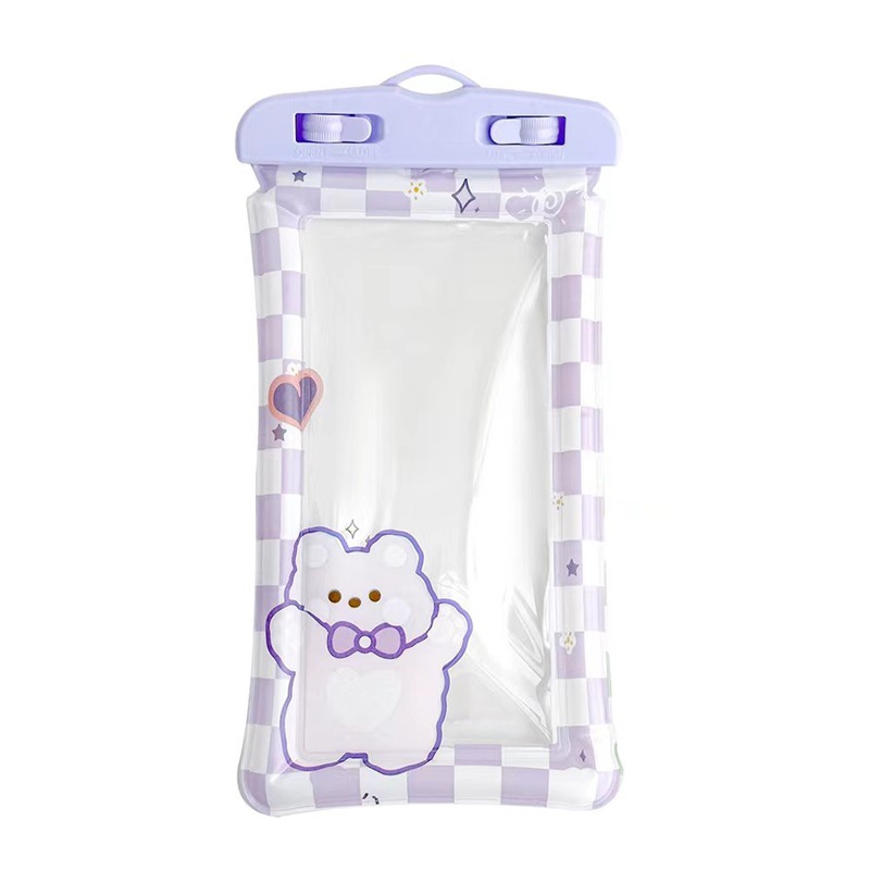 Mobile phone waterproof bag with touch screen, swimming takeout special rider waterproof sealing bag for rainy days, underwater airbag waterproof cover Item Picture