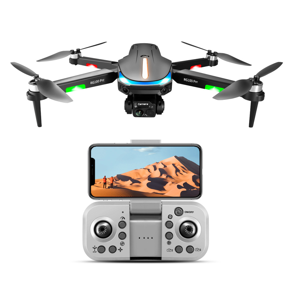 RG100PRO Cross-border unmanned aerial vehicle obstacle avoidance brushless quadcopter optical flow dual camera aerial photography remote control aircraft Item Picture