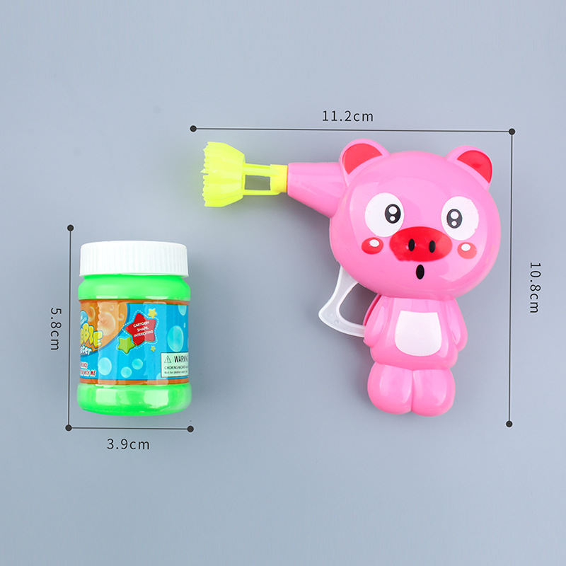 Bubble Blowing Machine Outdoor Manual Inertia Children's Cartoon Bubble Gun Machine Play Bubble Water Kindergarten Small Gift Foreign Trade Application Scenario