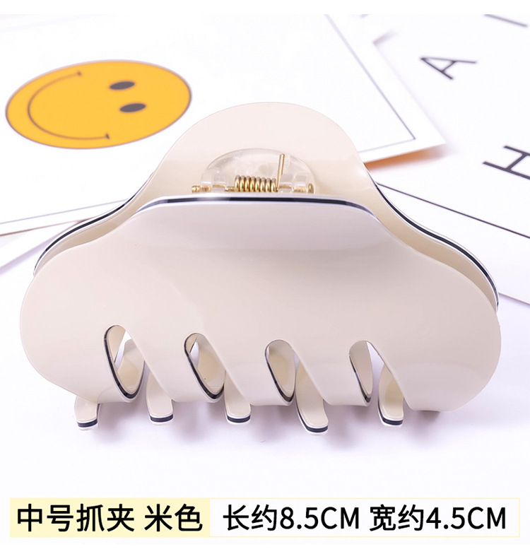 韩版新款糖果色抓夹亚克力发夹大号马尾盘发卡头饰品女士成人发饰产品图