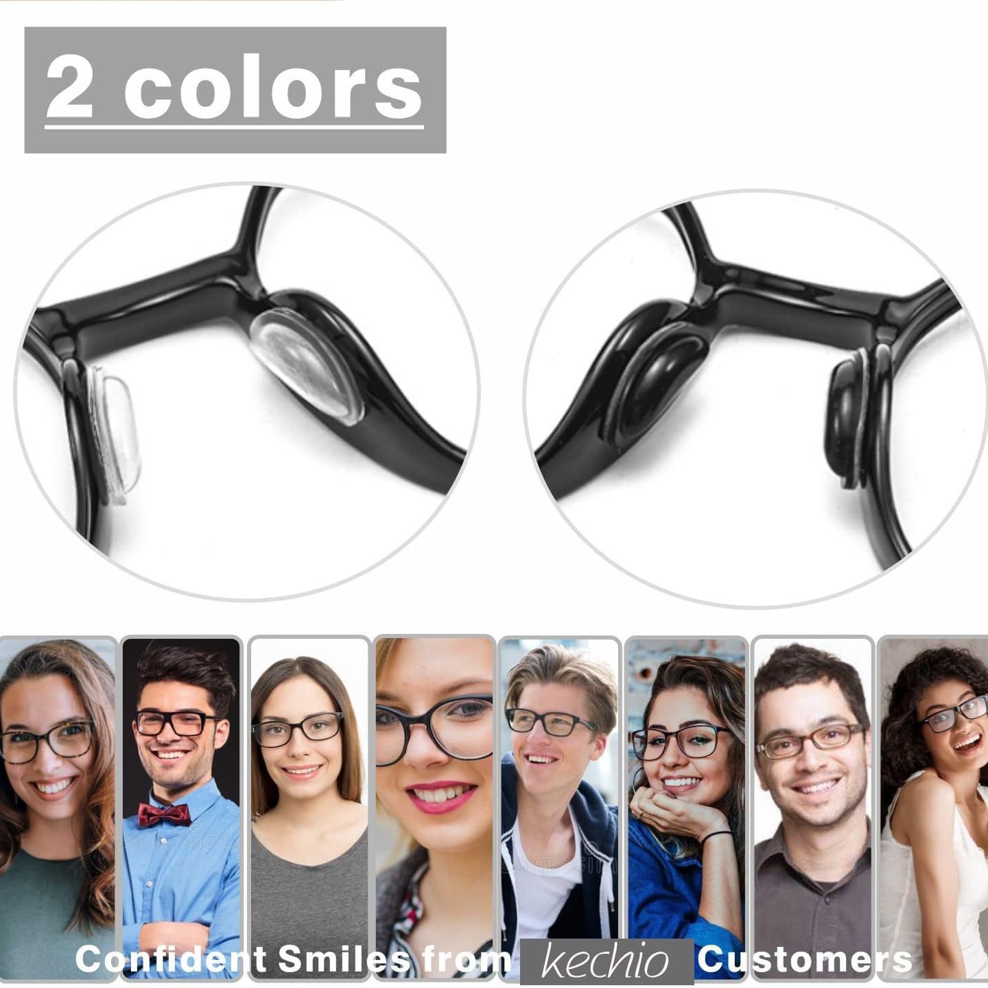 D-shaped air nose pads, soft silicone sheet eyeglass nose pads, anti-slip, height-increasing, breathable, pressure-resistant, and sticky eyeglass accessories Application Scenario