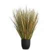 Wholesale of pure grass potted plants, artificial flowers, long grass plants, floor-standing green plants, bonsai decoration, onion grass POTS Item Picture