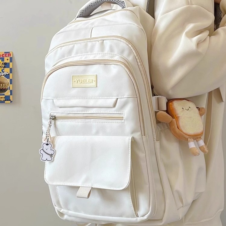 High-appearance-level Japanese-style junior high school large-capacity schoolbag, girls' high school and college students' niche backpack, simple and versatile computer back details Picture