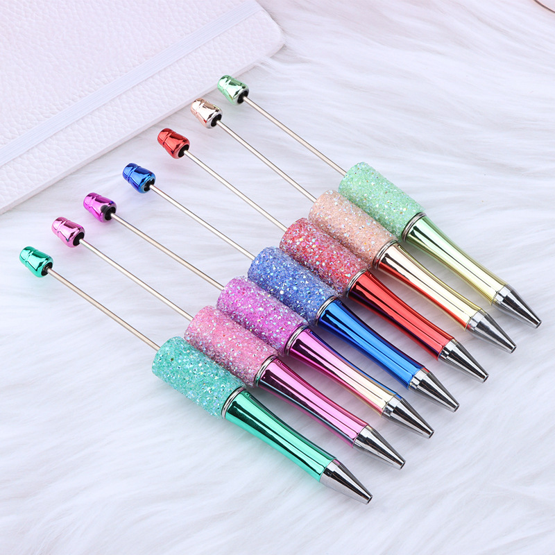 Diy Sugar Beaded Pen Manual Patch Uv Plating Star Beaded Ballpoint Pen Girl Heart Gift Pen Wholesale Application Scenario
