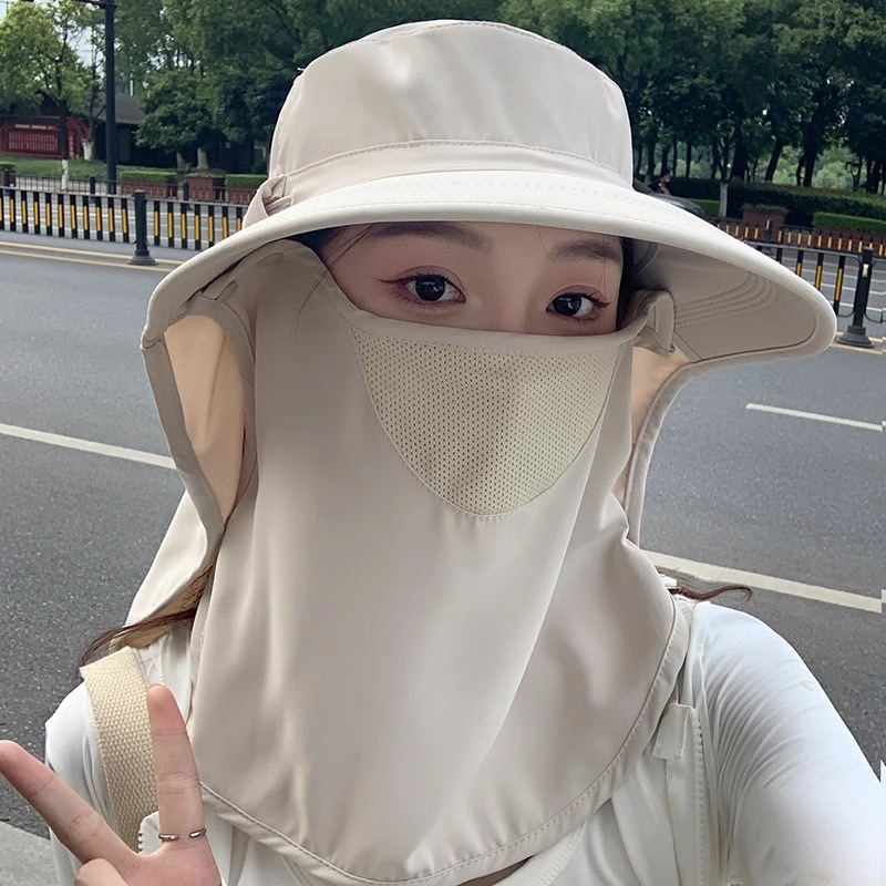 时尚风鸭舌遮阳帽成人全方位防晒帽子户外防紫外线无痕设计夏季新品 成人帽