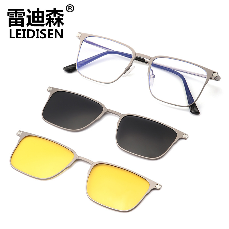 新款偏光太阳镜磁吸套镜直播可配度数夜视墨镜近视眼镜框架7012详情图3