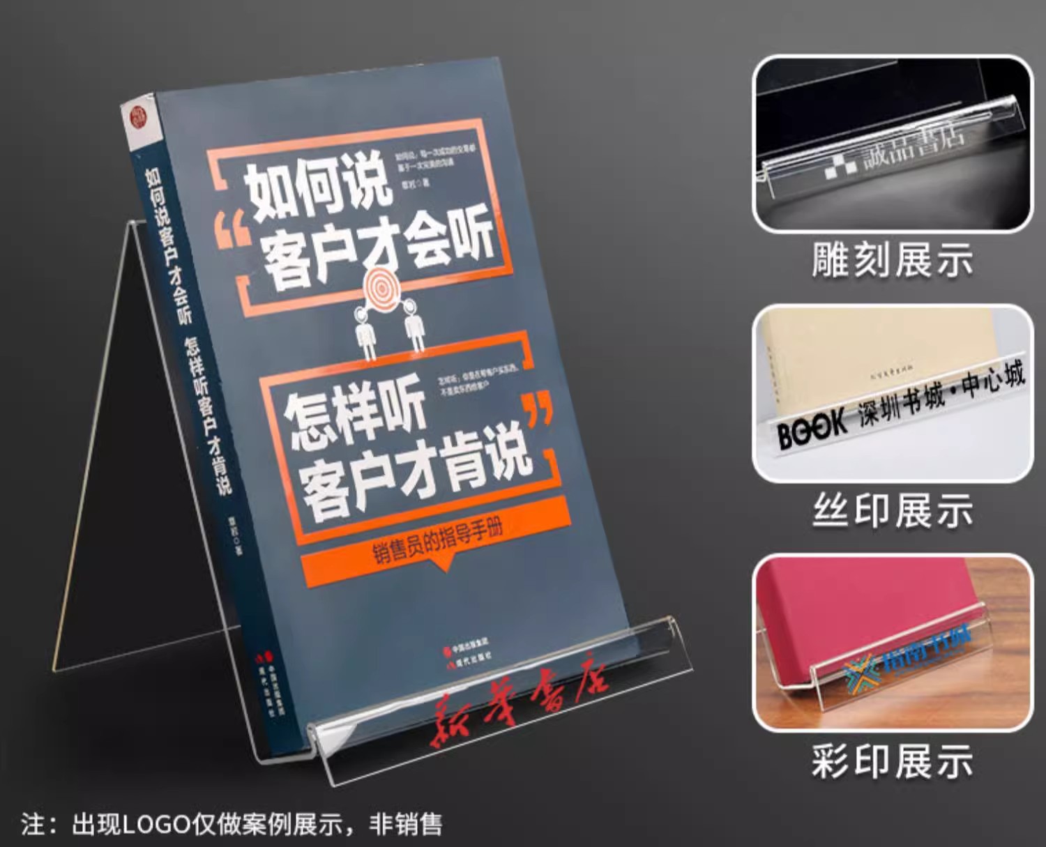 亚克力书架透明书立支架托书店书本展示架斜面书夹阅读架架托批发详情14