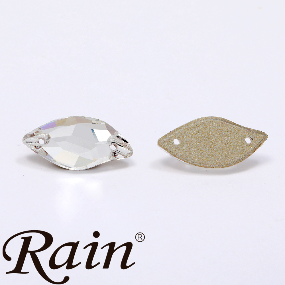 Metal buttons, glass crystal, white water drop diamond buttons, women's shirt small buttons, cardigan decorative buttons, DIY wholesale Specification image