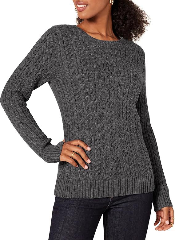 Retro British tweed sweater for women's autumn and winter, pure cotton round-neck loose pullover knitted sweater, fisherman's pattern versatile sweater Item Picture