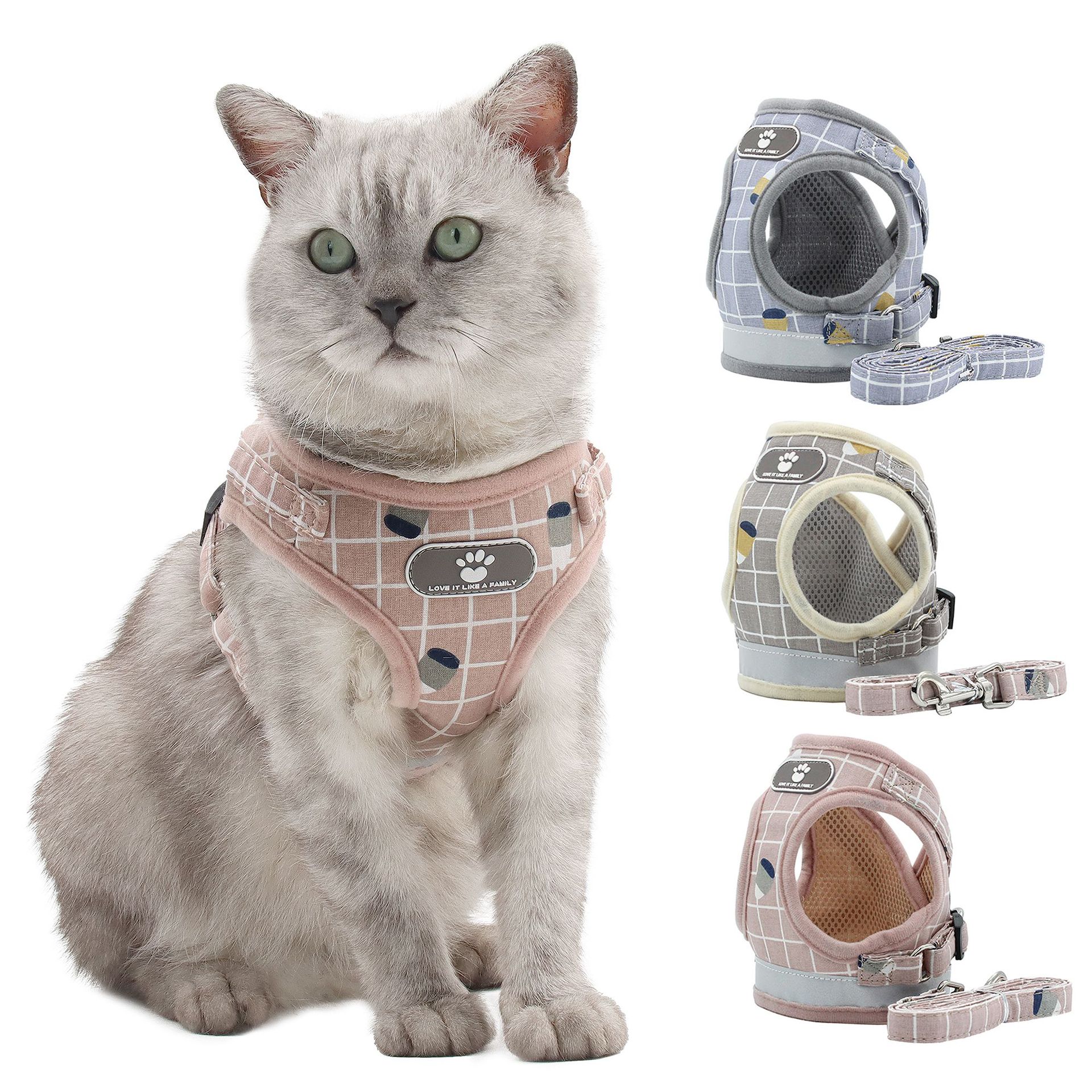 Pet breast strap Leash Universal breast strap for cats and dogs Comfortable breathable reflective pet breast strap for commuting full figure
