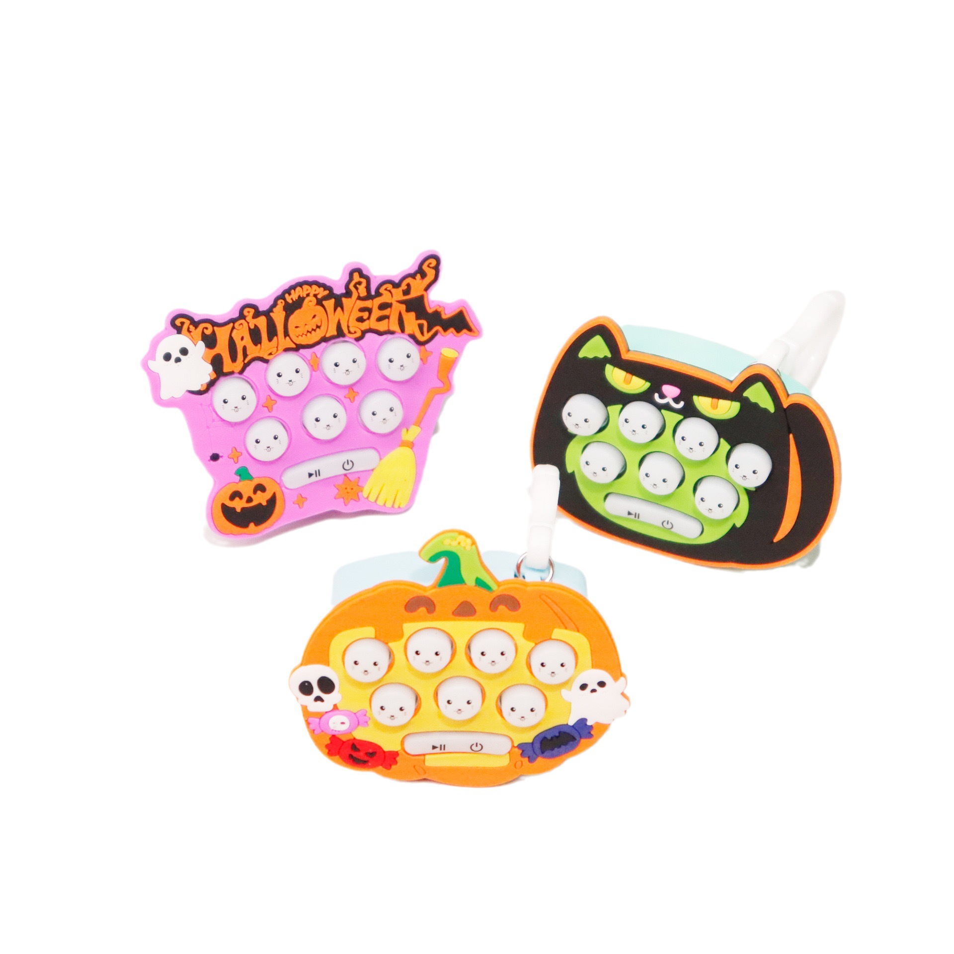 Christmas Whack-A-Mole Halloween Handheld Game Machine Children's Quick Push Machine Decompression Puzzle Toy Key Chain Pendant Huaixing 4455 Application Scenario