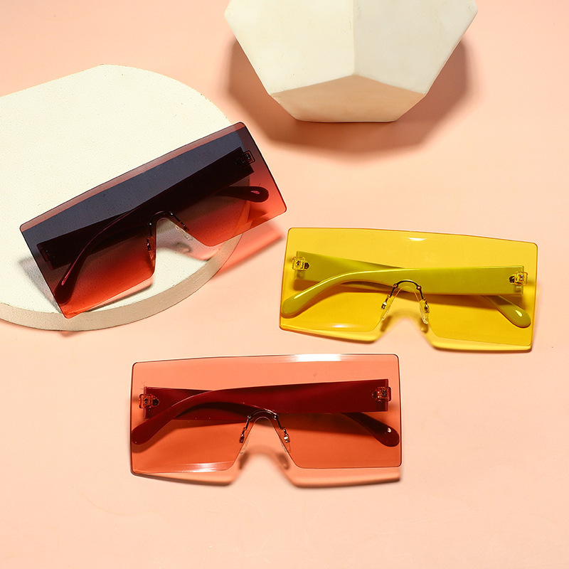 2023新款无框太阳镜 高清防紫外线眼镜户外运动时尚炫彩太阳眼镜图