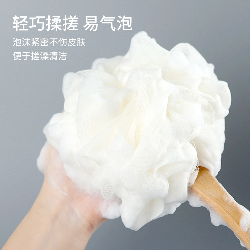 俊美洗澡搓澡/新款大号超柔/长柄木柄沐浴产品图