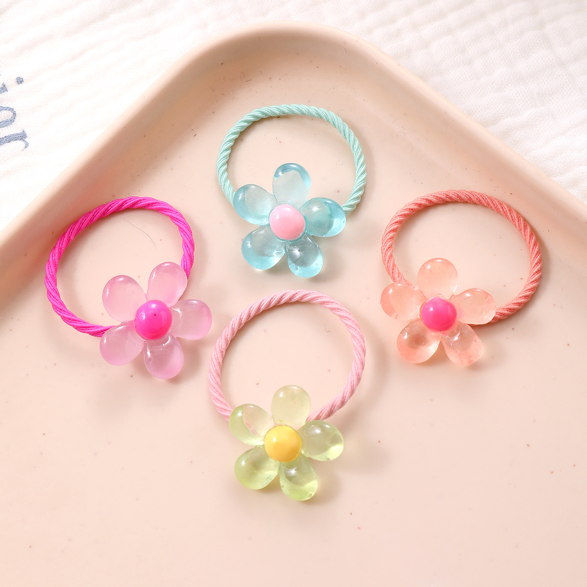 【头饰发饰定制】发绳可爱彩色头绳少女扎头发皮筋花朵发圈女头饰