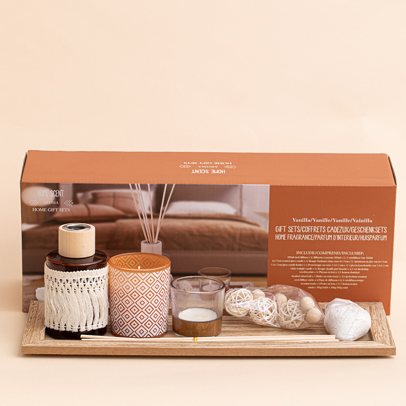 香薰蜡烛批发跨境现货厂家礼盒套装大豆蜡香水摆件香氛伴手盒礼物