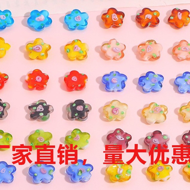 古法手工精美梅花琉璃DIY手链项链手机链斜挎链饰品配饰