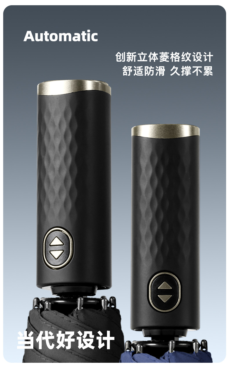 高档全自动商务雨伞带记忆贴片晴雨两用伞 可印刷LOGO广告礼品伞详情6