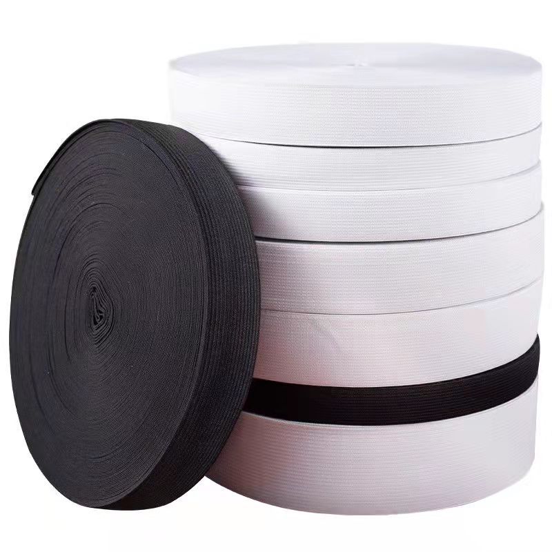 整盘勾边松紧带 黑白松紧带整盘高弹力宽橡筋袖口裤腰用松紧