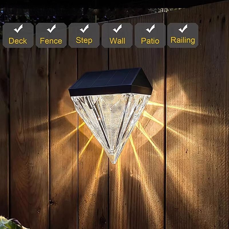 Amazon Foreign Trade Solar Small Wall Light Garden Balcony Steps Terrace Wall Decoration Wash Wall Atmosphere Wall Light