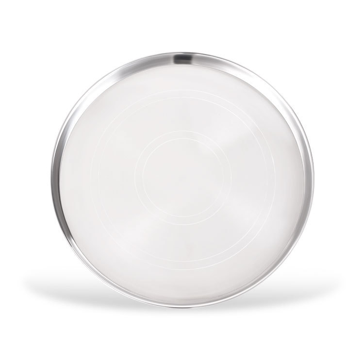 酒店专用盘不锈钢圆形高级感家用餐具加厚批发厂家托盘盘子plate