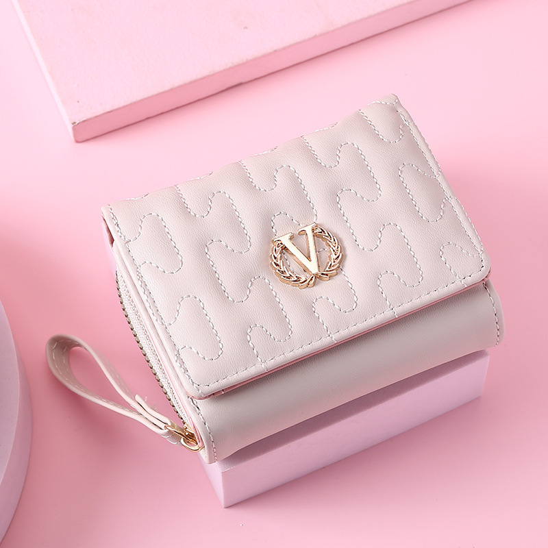 TEAYY新款女士短款钱包百搭刺绣零钱包女款高级感钱包女短款批发