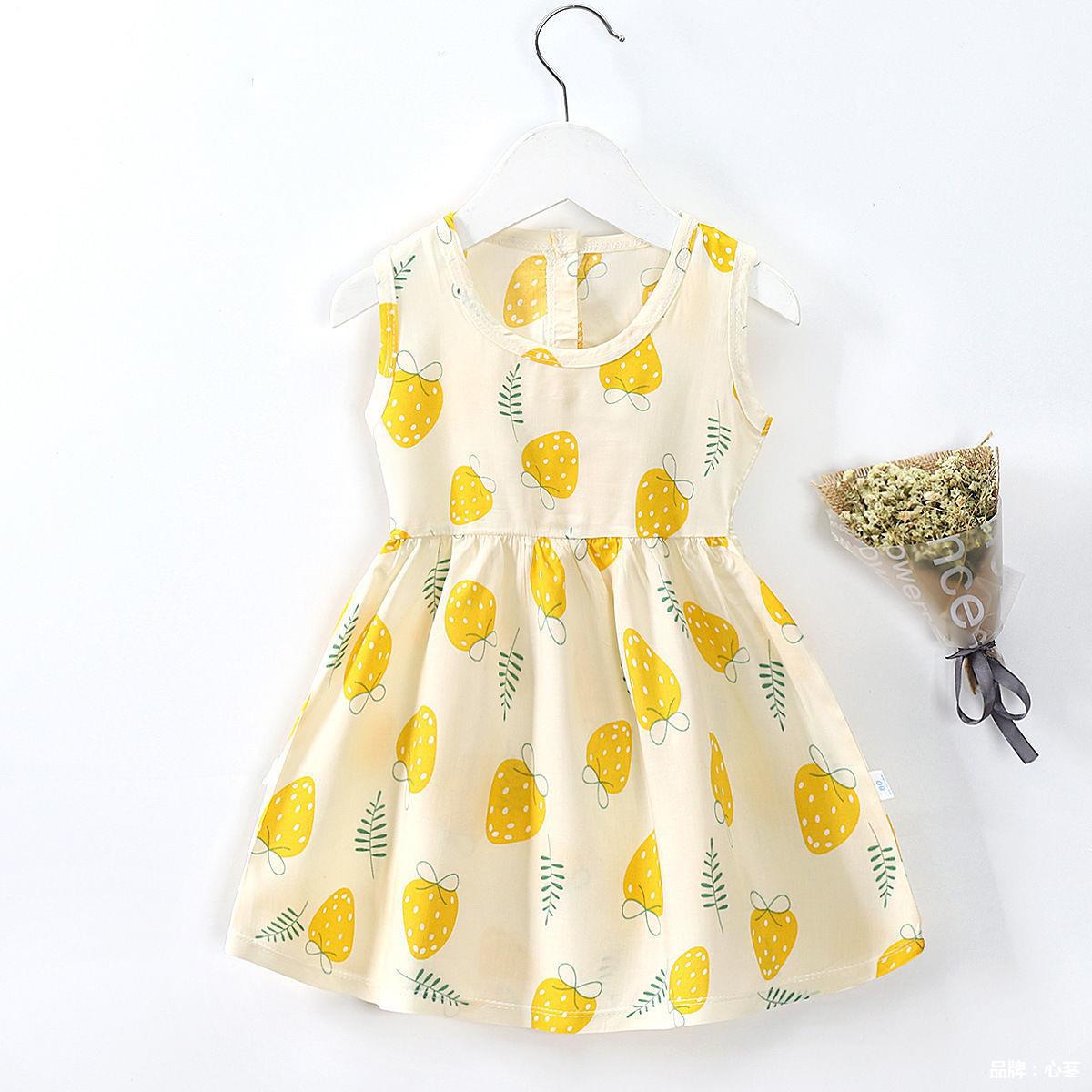Girls' dress 2022 New style Children's beach dress, summer halter dress, princess dress, cake dress, children's floral dress Application Scenario