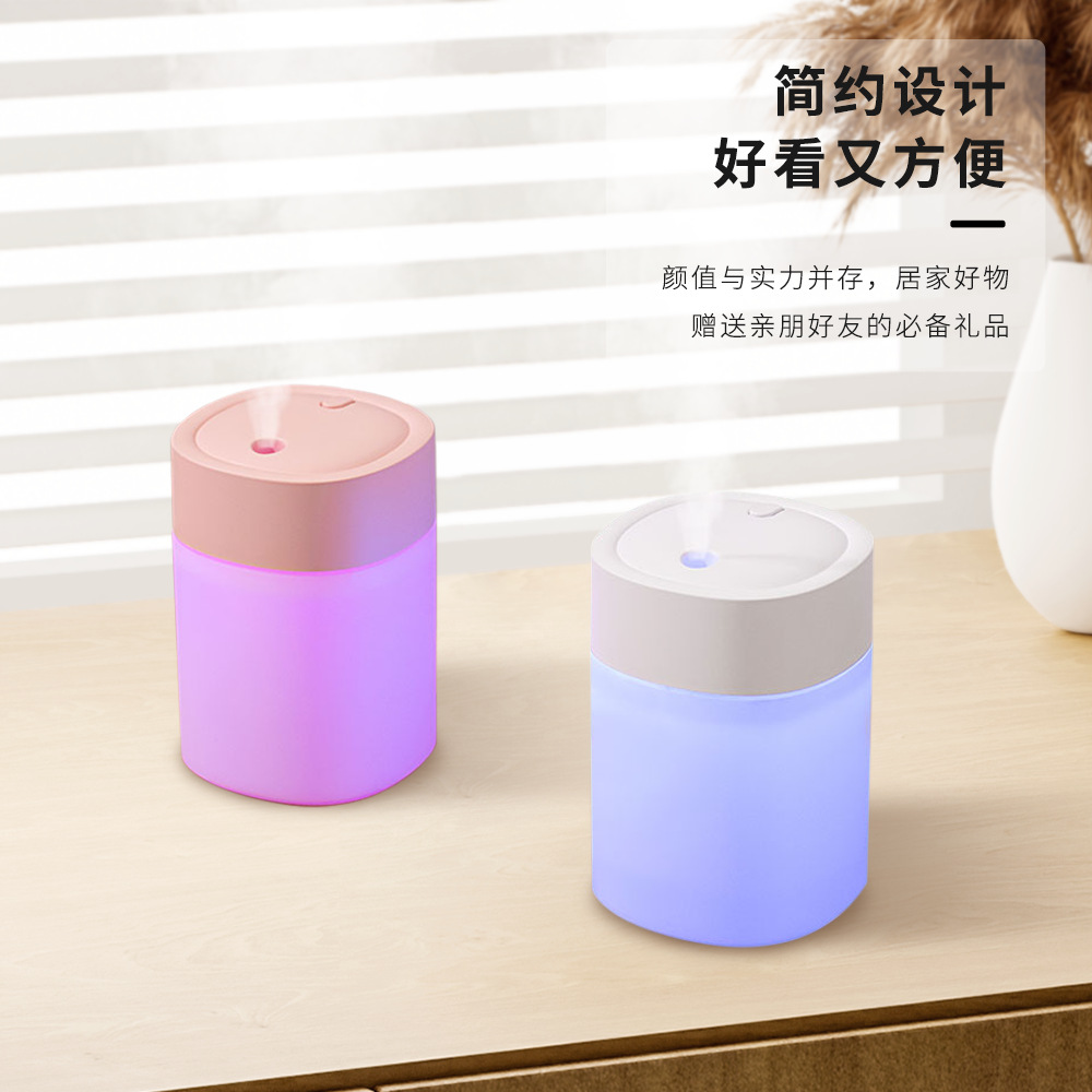 七彩迷你加湿器车载家用卧室桌面空气加湿雾化器超声波USB加湿器