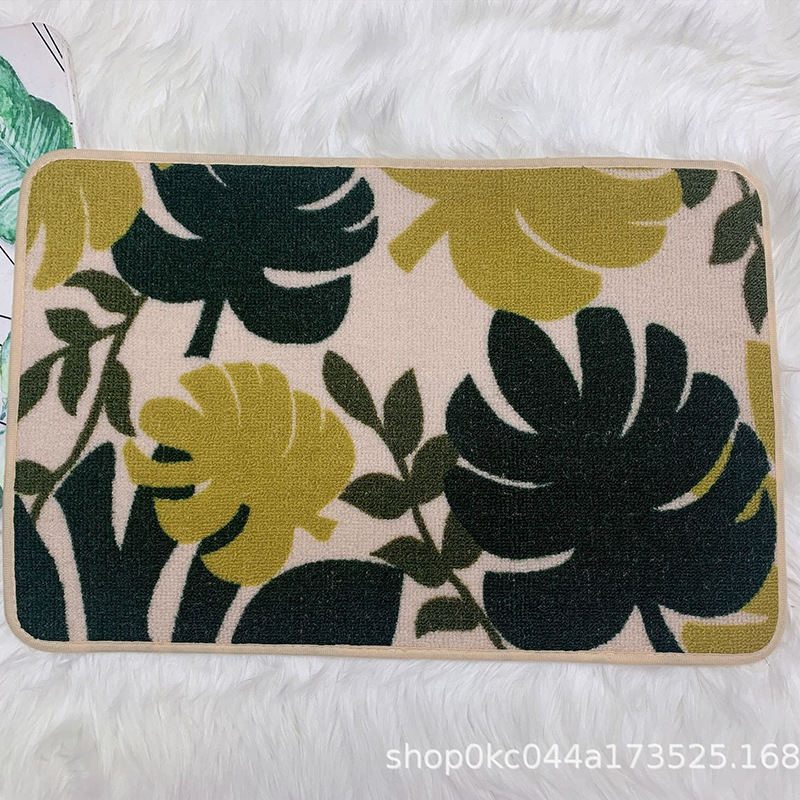 Wholesale of new polyester carpets, anti-slip MATS for export, water-absorbing polypropylene fleece printed bathroom floor MATS and door MATS Specification image