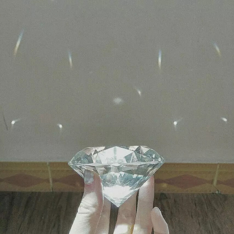  水晶钻石摆件 透明七彩钻玻璃家居装饰品大钻石厂家批发详情图1