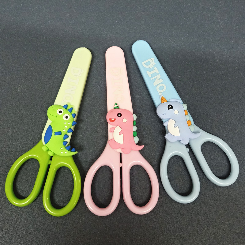 Cute silicone Tyrannosaurus rex scissors for foreign trade, adorable pet cartoon dinosaur, handmade scissors, diy paper cutting knife, utility knife