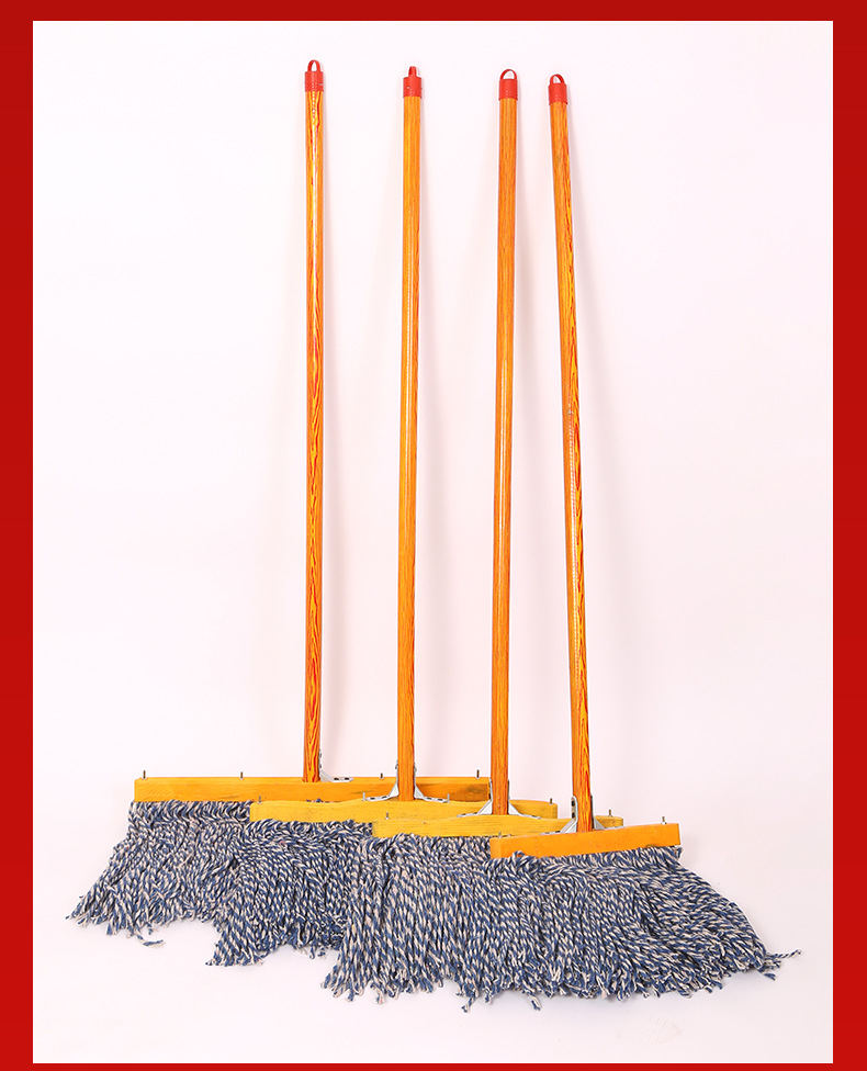 批发棉线吸水拖把 墩布手洗拖布平板拖把 平拖宽头加长杆大拖把详情16