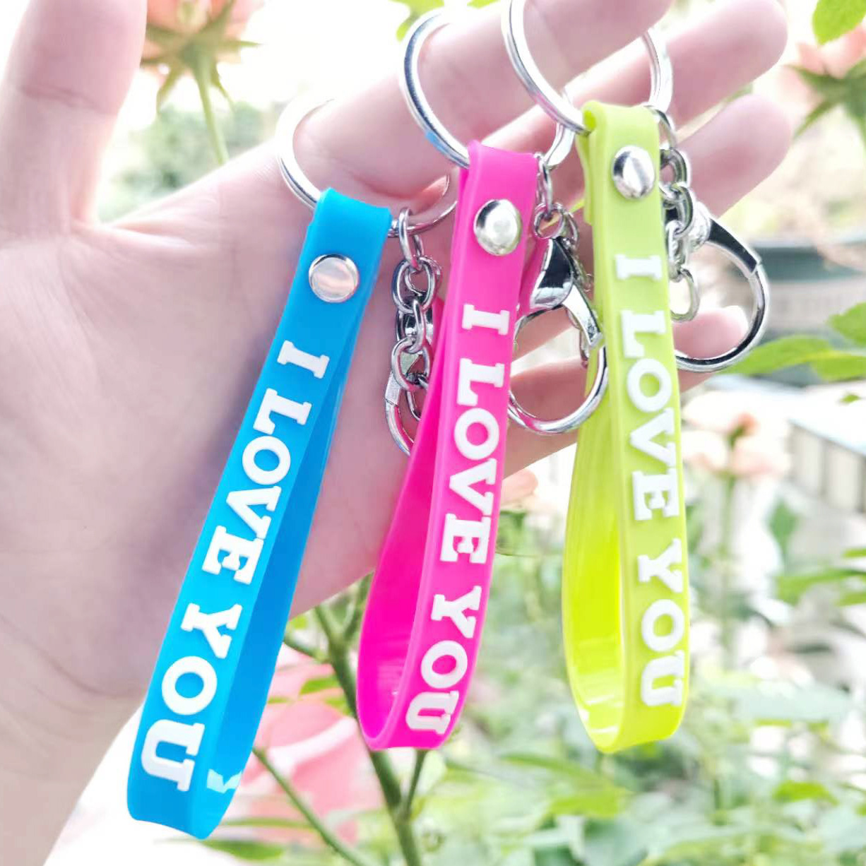 Factory Direct Pvc Keycord Soft Rubber Cord Keychain Accessories Key Chain Lanyard Bag Car Pendant details Picture