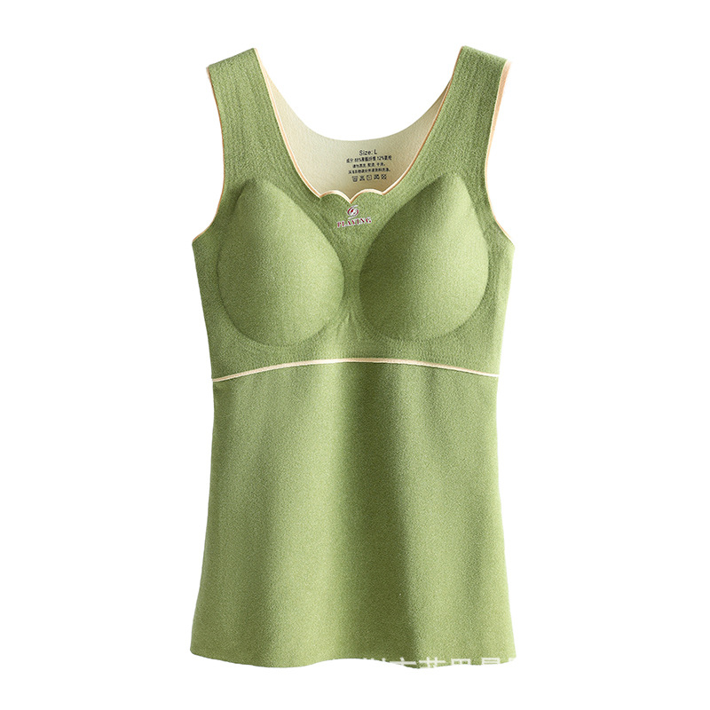 Oxophilic 2.0 Velvet Seamless Thermal Vest For Women With Velvet Thickened Warm Underwear Vest New Style With Chest Pad Item Picture