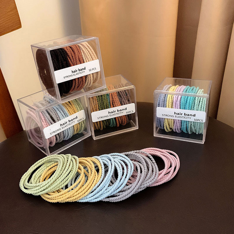 High-elasticity rubber band women's hair tie, durable hair tie, 2025 new style, simple and non-damaging hair cover, hair band Application Scenario