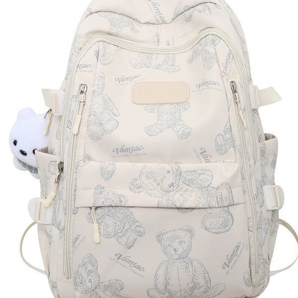 背包/电脑背包/双肩包/青少年双肩出行背包/运动背包女士白底实物图