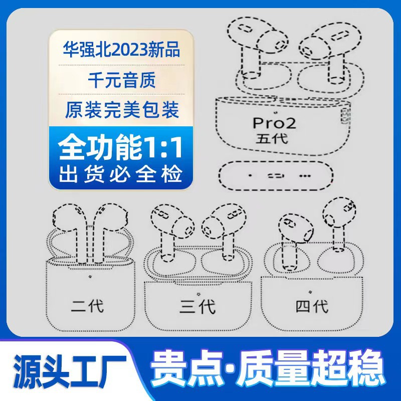 华强北1562a真四代无线蓝牙耳机适用于苹果二三代洛达降噪马卡龙