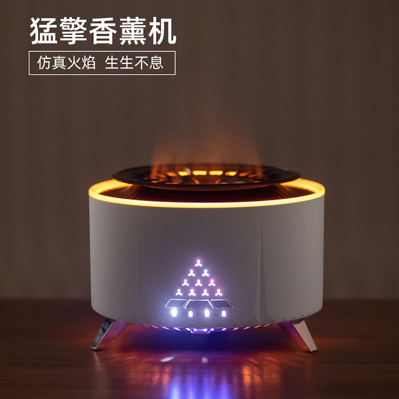 Bluetooth Impression Humidifier White Noise Decompression Jellyfish Flame Aroma Diffuser Left Fog Amount Essential Oil Diffuser Specification drawing