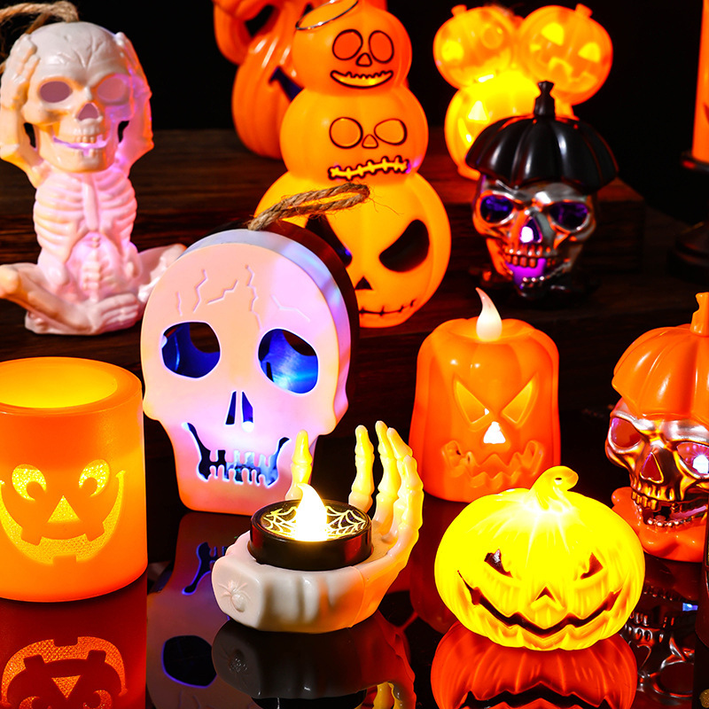 Cross-border halloween decorative led pumpkin lantern luminous pendant, Halloween party decoration props and ornaments details Picture