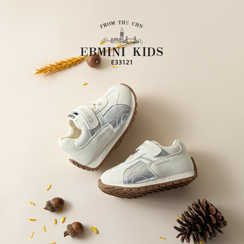 英贝米尼儿童学步鞋软底防滑男童板鞋秋季新款宝宝鞋婴幼儿女童鞋