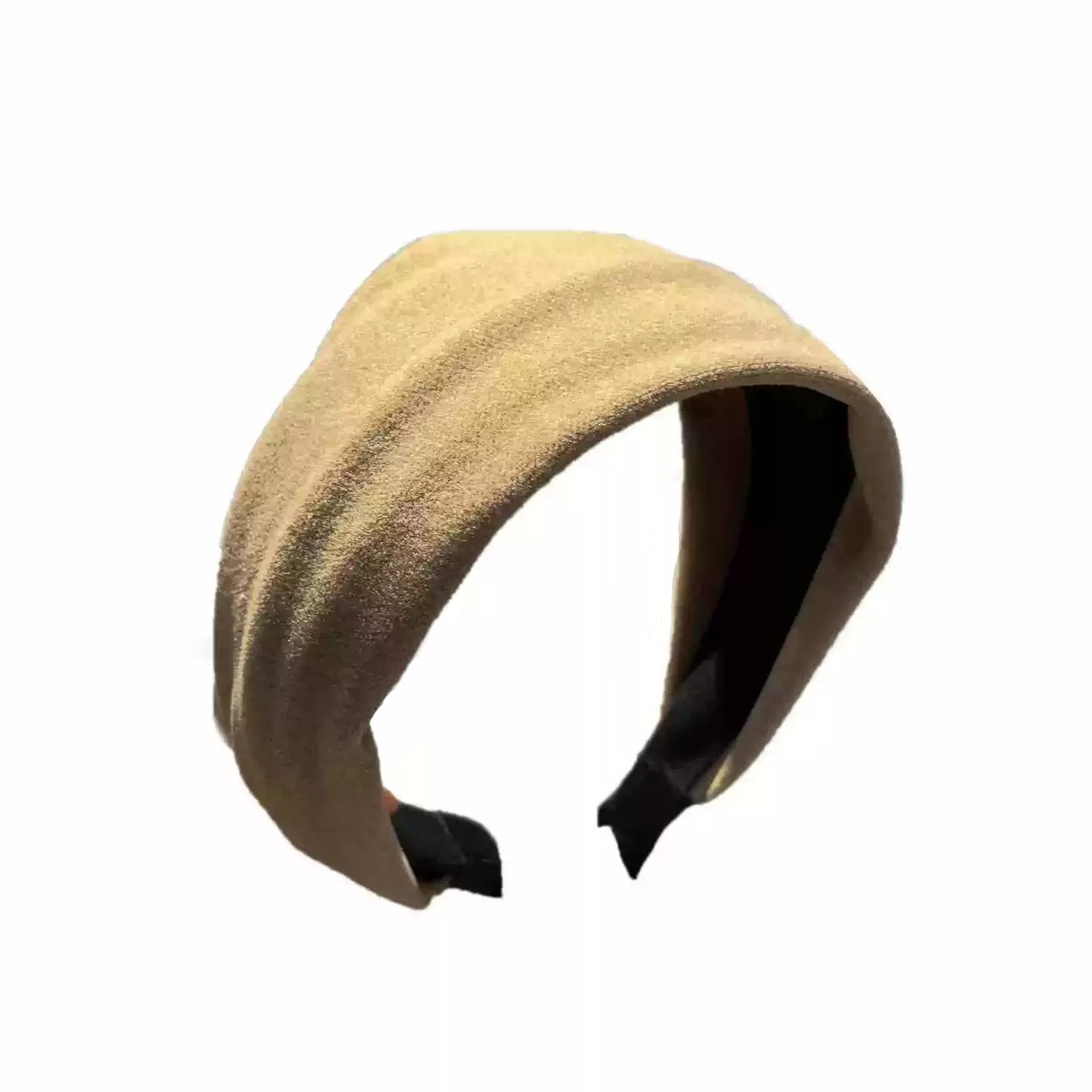 French-style popular hairband, wide-edge retro autumn and winter women's headwear, versatile solid-color fabric headband, Dongdaemun hair accessory Item Picture