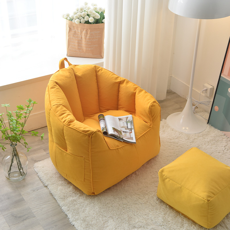 Manufacturers Spot Single Small Sofa Tatami Comfortable Bedroom Balcony Living Room Creative Lazy Sofa Bean Bag Application Scenario