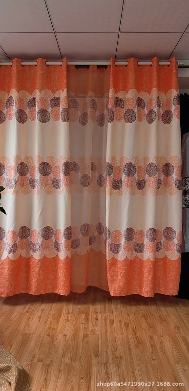 Hemp Rubber Flower Printing Finished Three Sets Of Curtains Living Room Bedroom Garden Small Fresh Factory Direct Sales Application Scenario