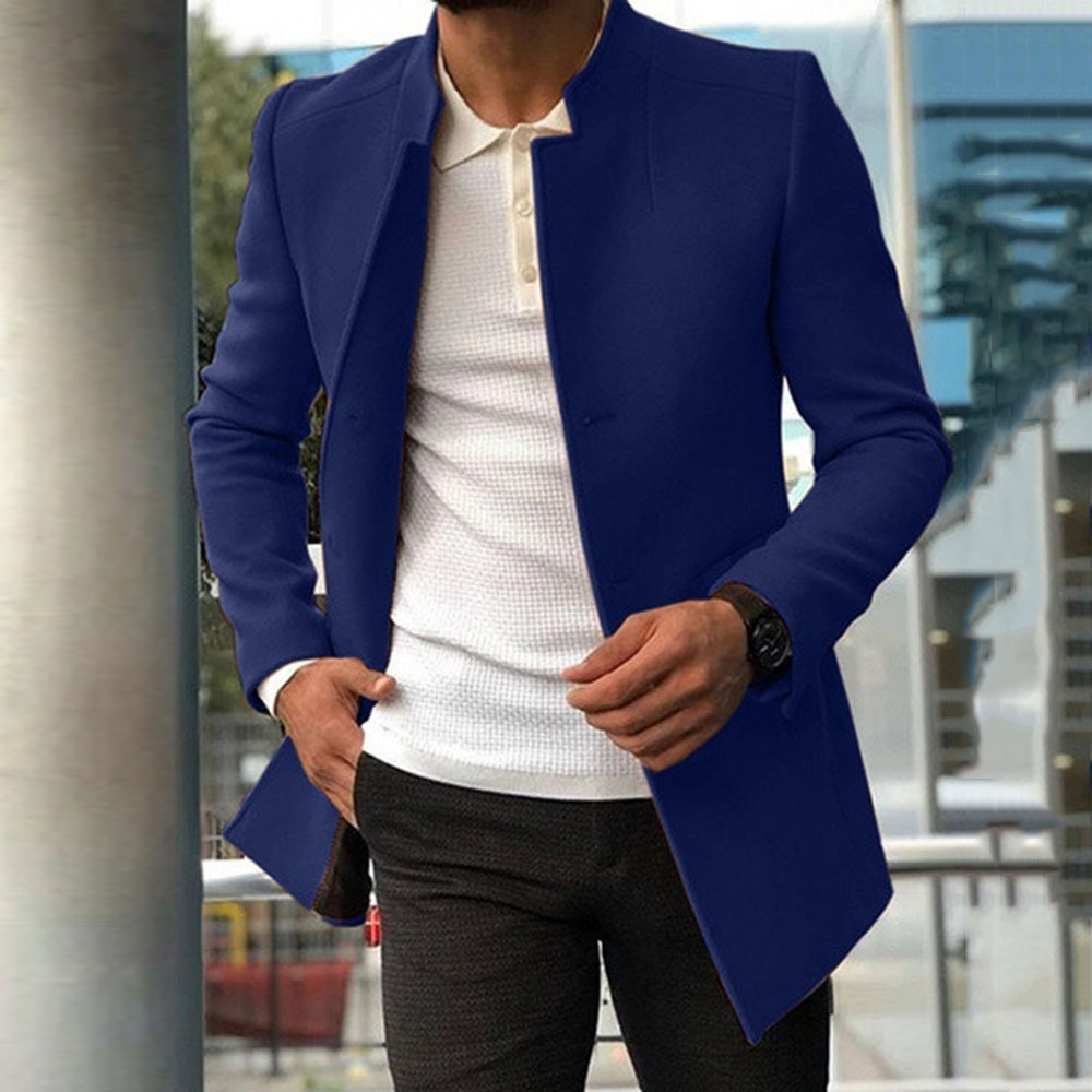 Direct sales from the manufacturer of new autumn trendy men's casual men's suits in solid colors and slimming woolen fabric details Picture