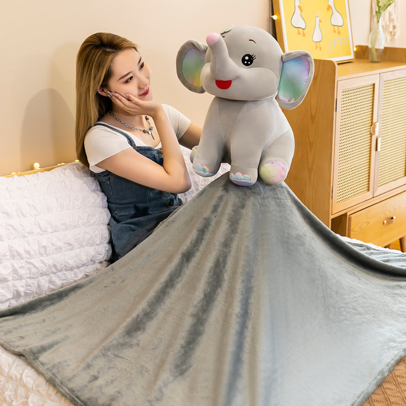 New Cartoon Party Big Elephant Air Conditioning By 2-In-1 Car Air Conditioning By Pillow Nap Pillow Quilt Wholesale Application Scenario