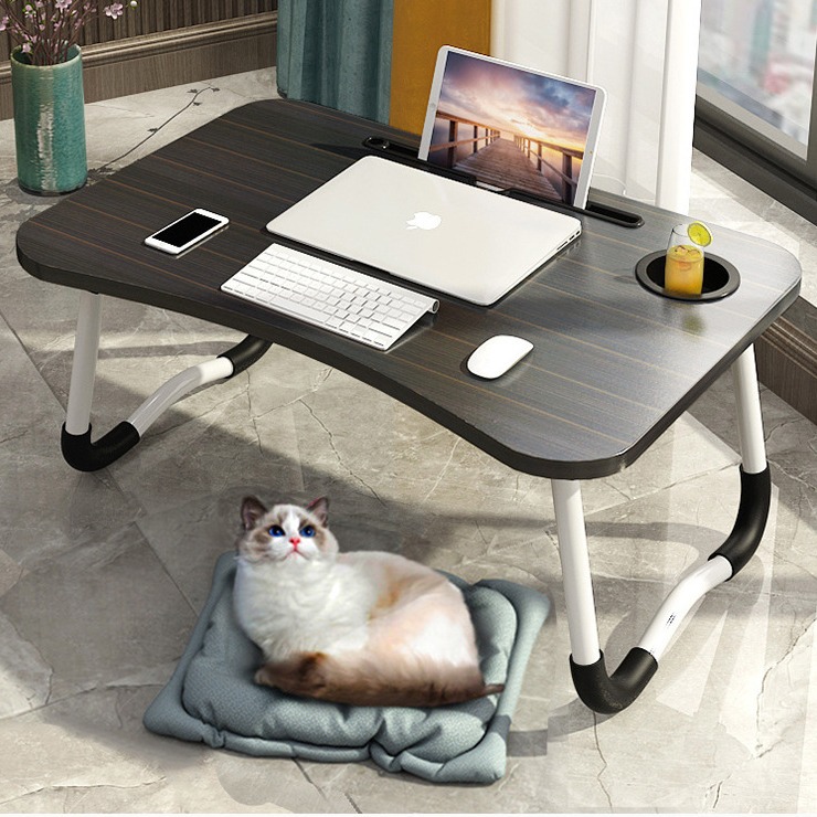 Laptop desk, folding table on bed, lazy person's small table, bedroom floor, student dormitory, home study desk Application Scenario