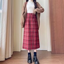 百褶裙女秋冬季新款加厚毛呢短裙高腰韩版a字修身显瘦大码半身裙详情13