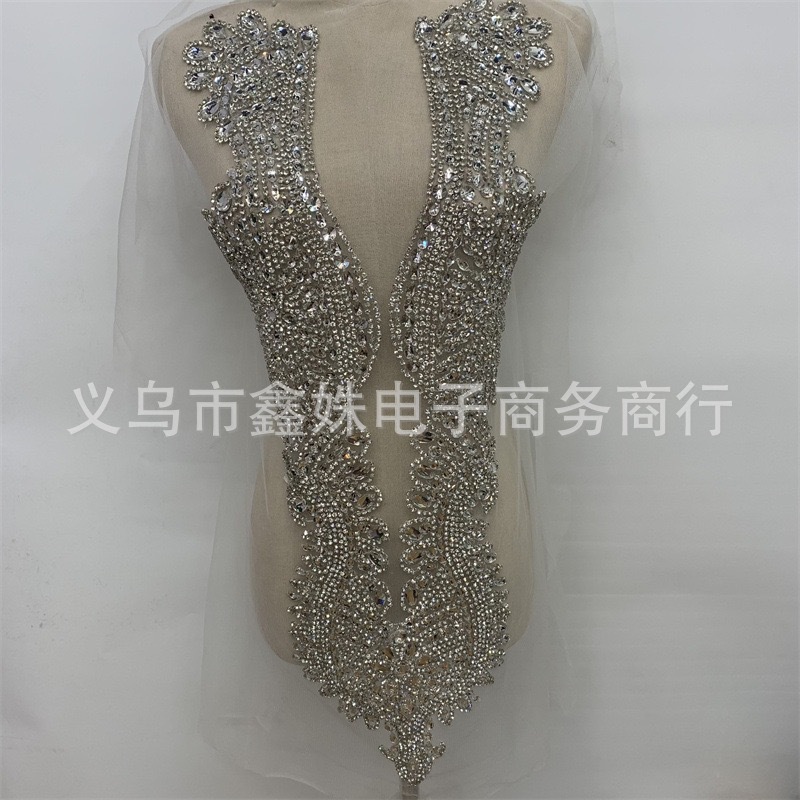 Sexy deep V-neck AB luxurious and shiny 2023 autumn new style banquet elegant heavy industry wedding dress accessories Specification image