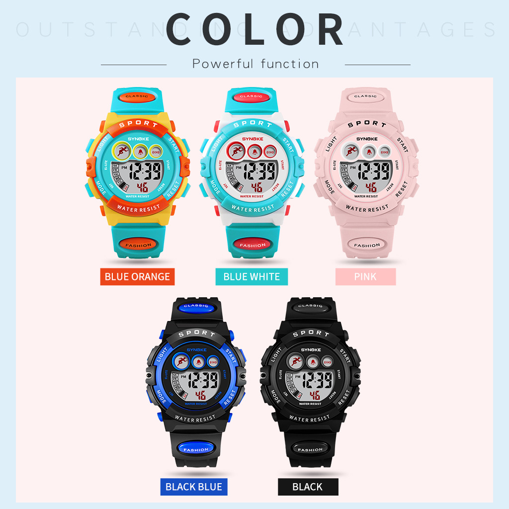 Factory goods children's and students' electronic watches, sports waterproof, boys' and girls' student bestsellers, stable stock, live-streaming supply details Picture