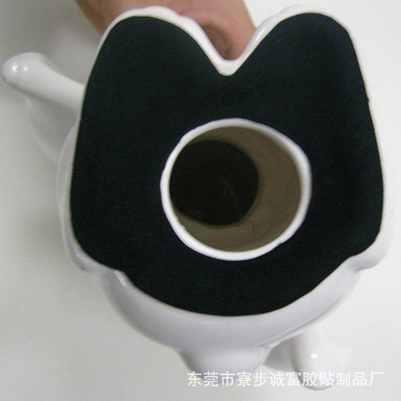 The manufacturer supplies furniture self-adhesive black velvet cloth self-adhesive stickers, velvet cloth adhesive pads and stickers for handicraft decoration Specification drawing