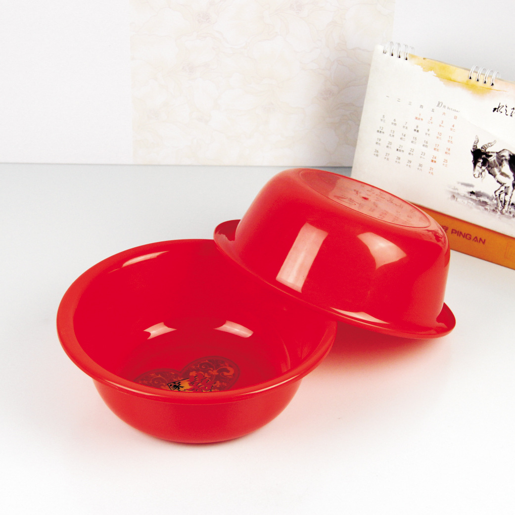 Department store, bride's dowry, washbasin, wedding supplies, wedding red basin, festive thickened red wedding basin Application Scenario